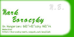mark boroczky business card